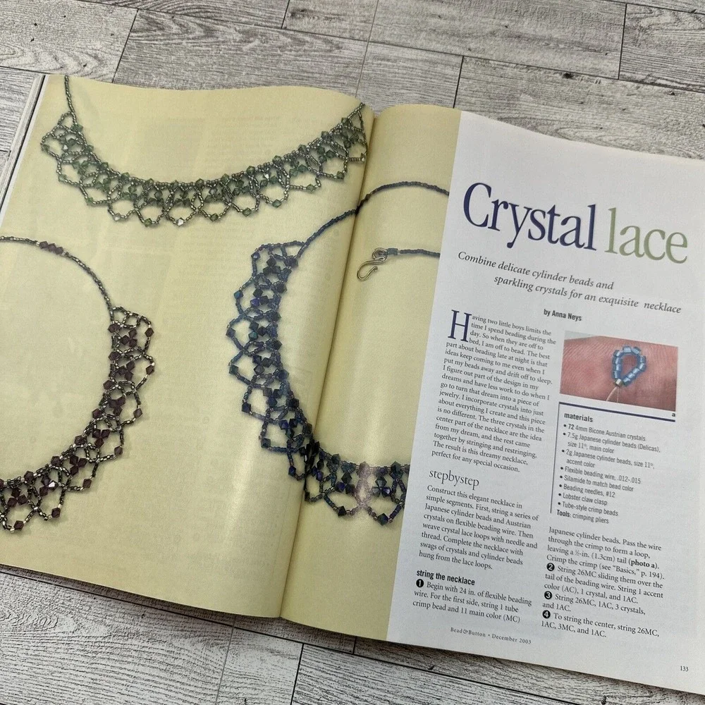 Bead & Button Magazine December 2003 10th Anniversary Jewelry‎ Making Craft